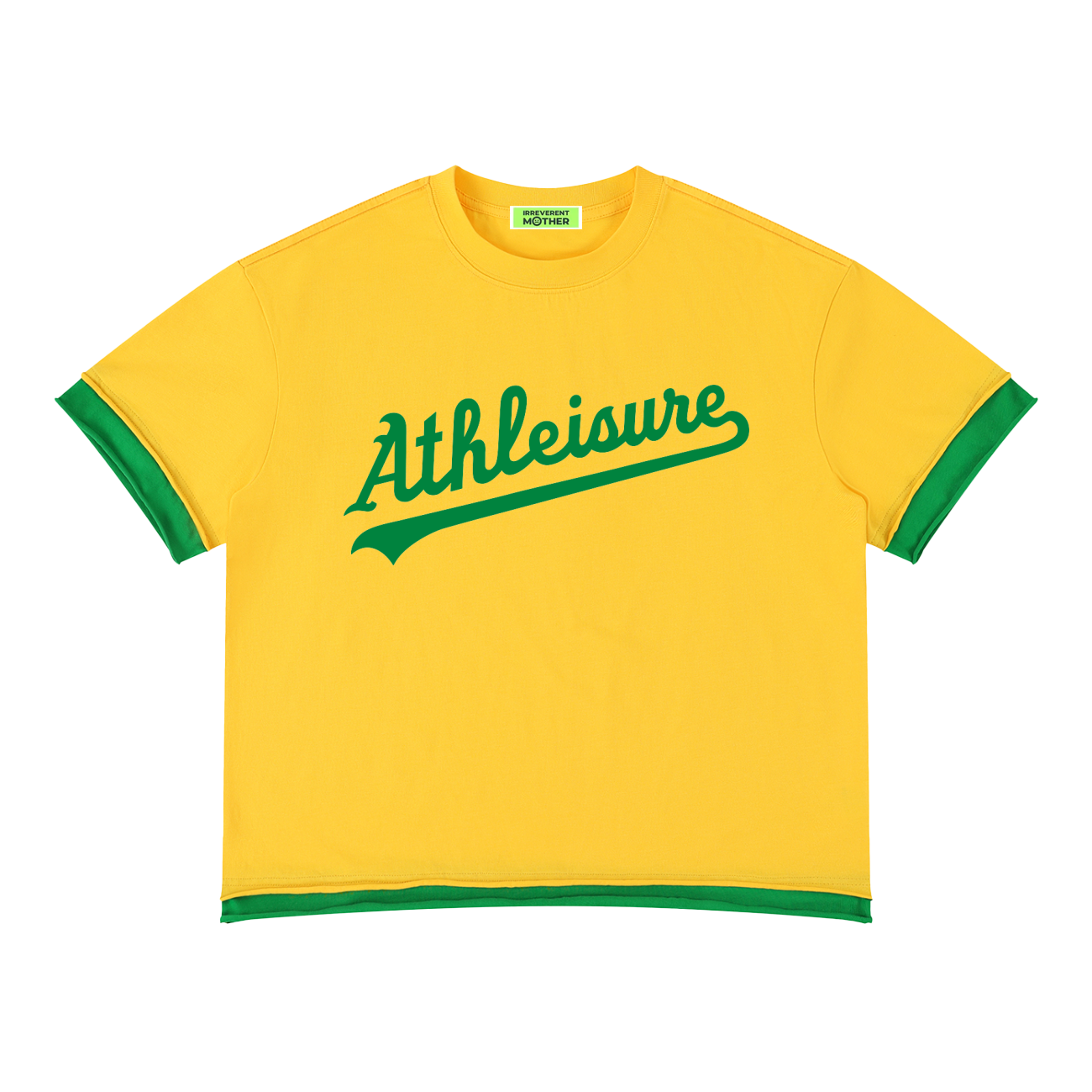Athleisure Unisex Boxy Color Block Tee