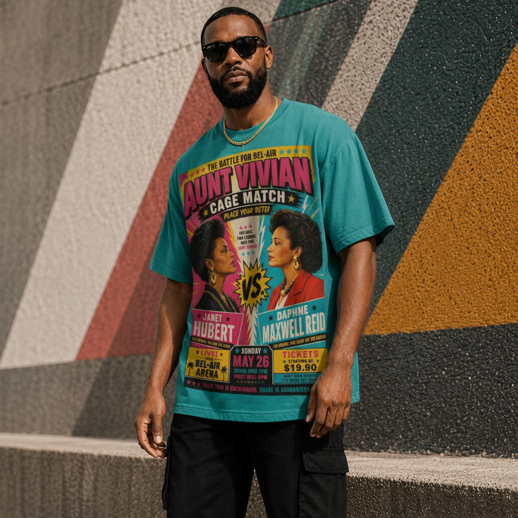 Aunt Vivian Cage Match Oversized Unisex Tee