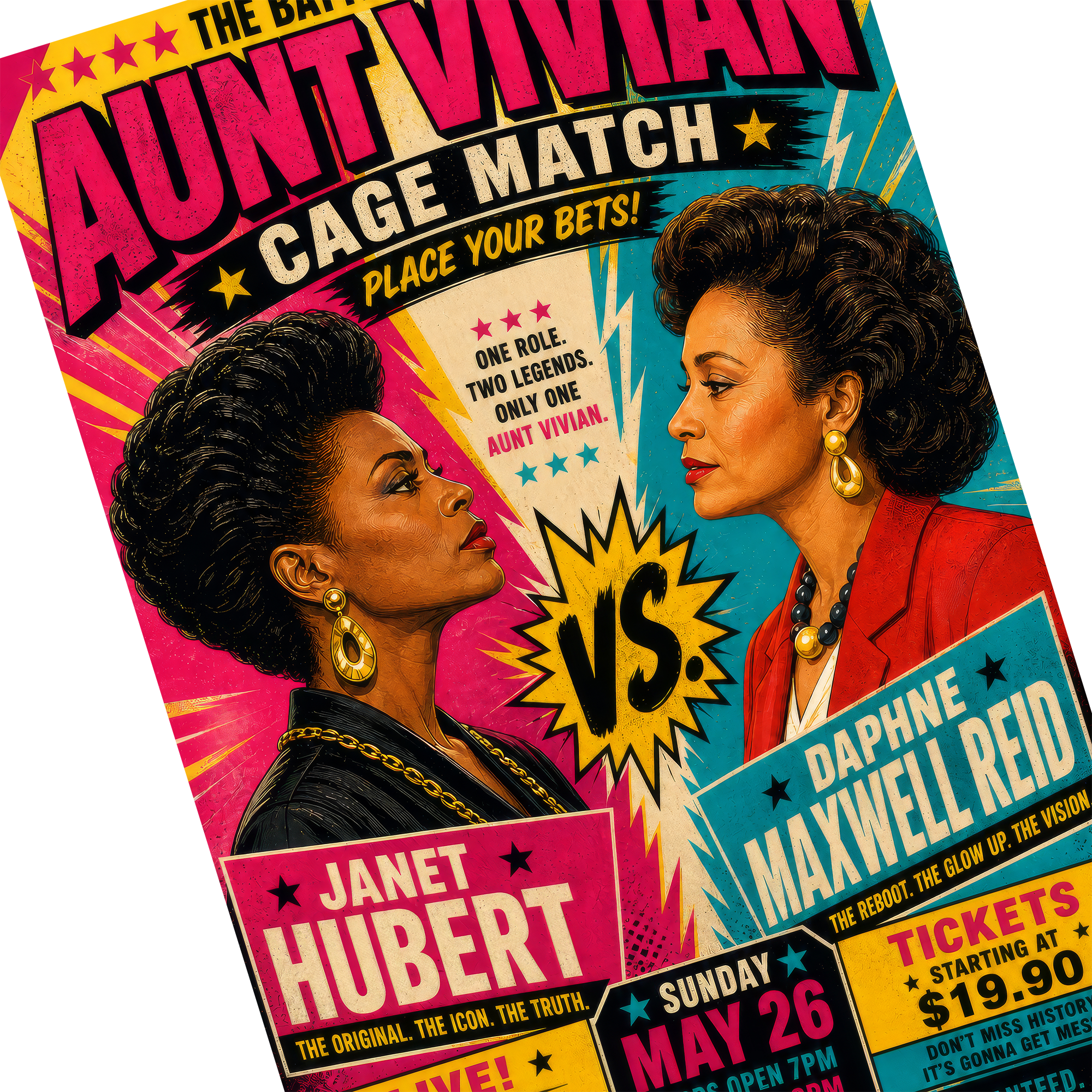 Aunt Vivian Cage Match Oversized Unisex Tee