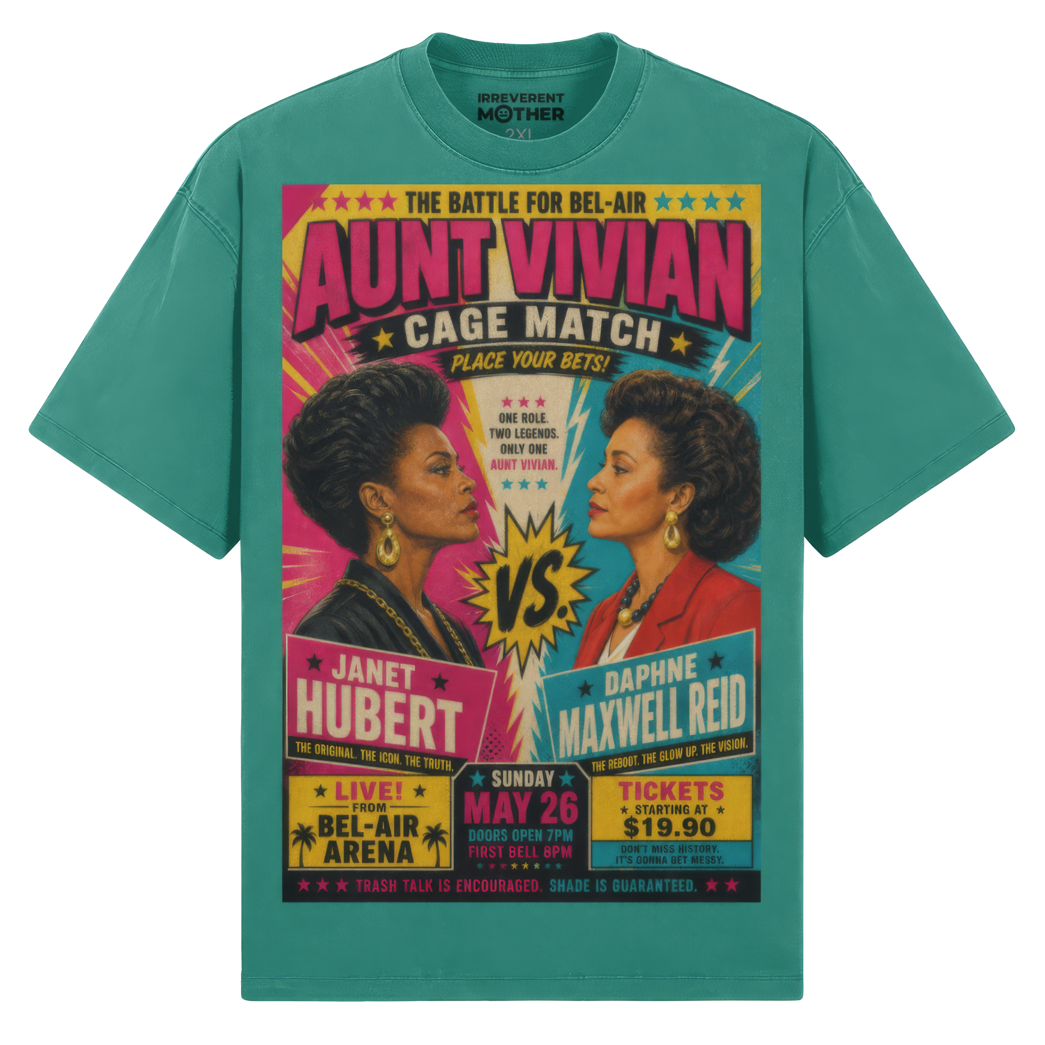 Aunt Vivian Cage Match Oversized Unisex Tee