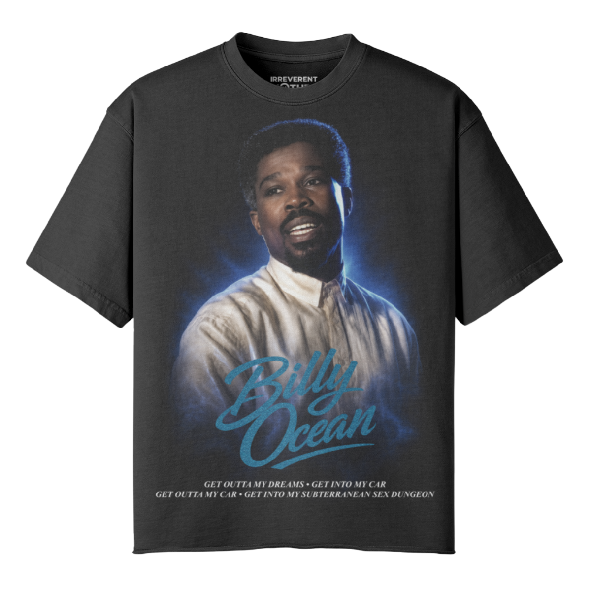 Get Outta My Car Bootleg Rap Tee Glitter Text Unisex Faded Raw Hem T-shirt
