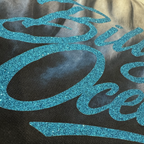 Get Outta My Car Bootleg Rap Tee Glitter Text Unisex Faded Raw Hem T-shirt