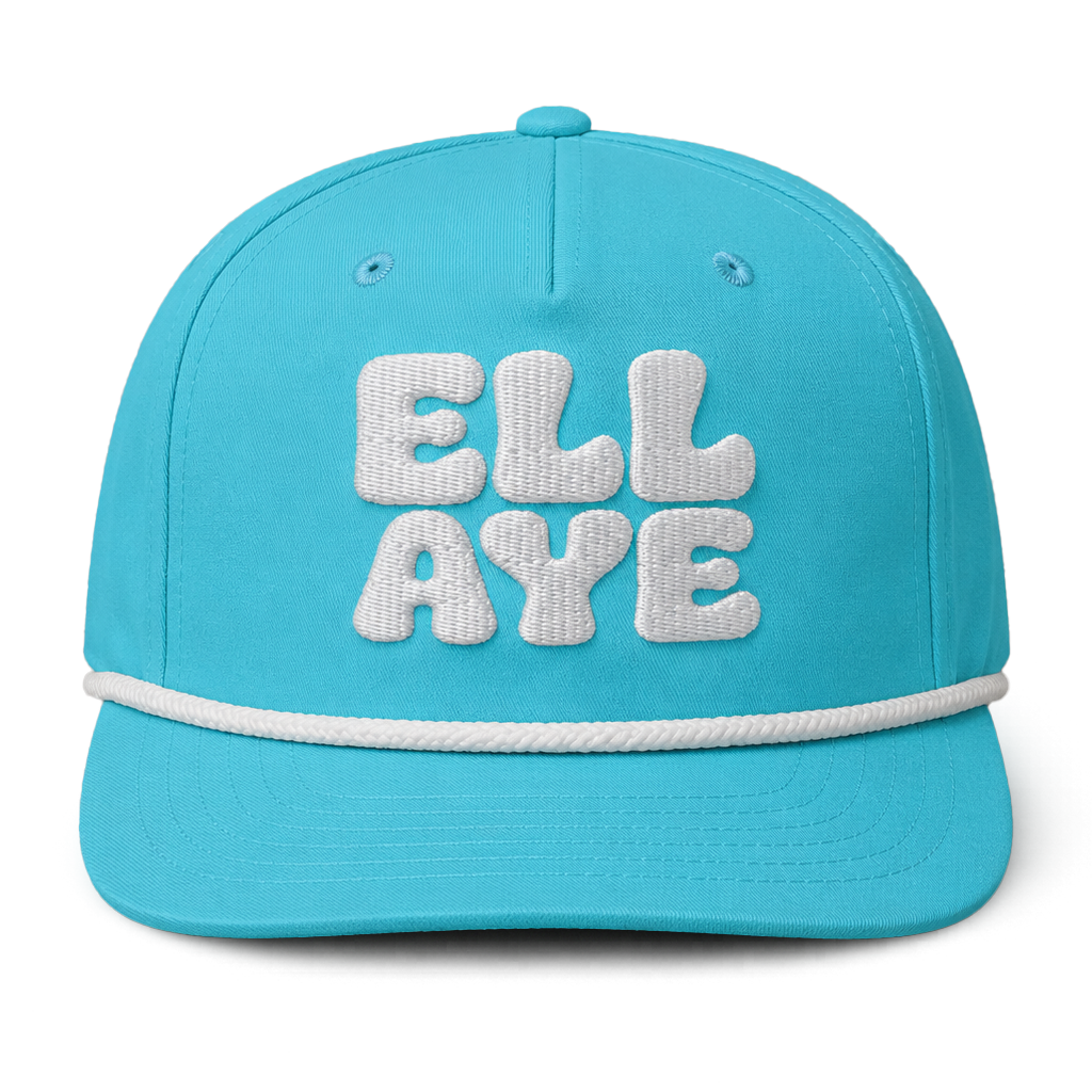 ELL AYE Puff Embroidery Golf Rope Cap