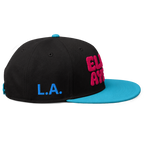 ELL AYE Puff Embroidery Snapback Hat
