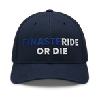 FinasteRIDE OR DIE - Navy Puff Embroidery Trucker Hat
