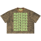 Matcha Unisex Leopard Print Boxy Tee
