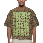 Matcha Unisex Leopard Print Boxy Tee