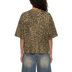 Matcha Unisex Leopard Print Boxy Tee