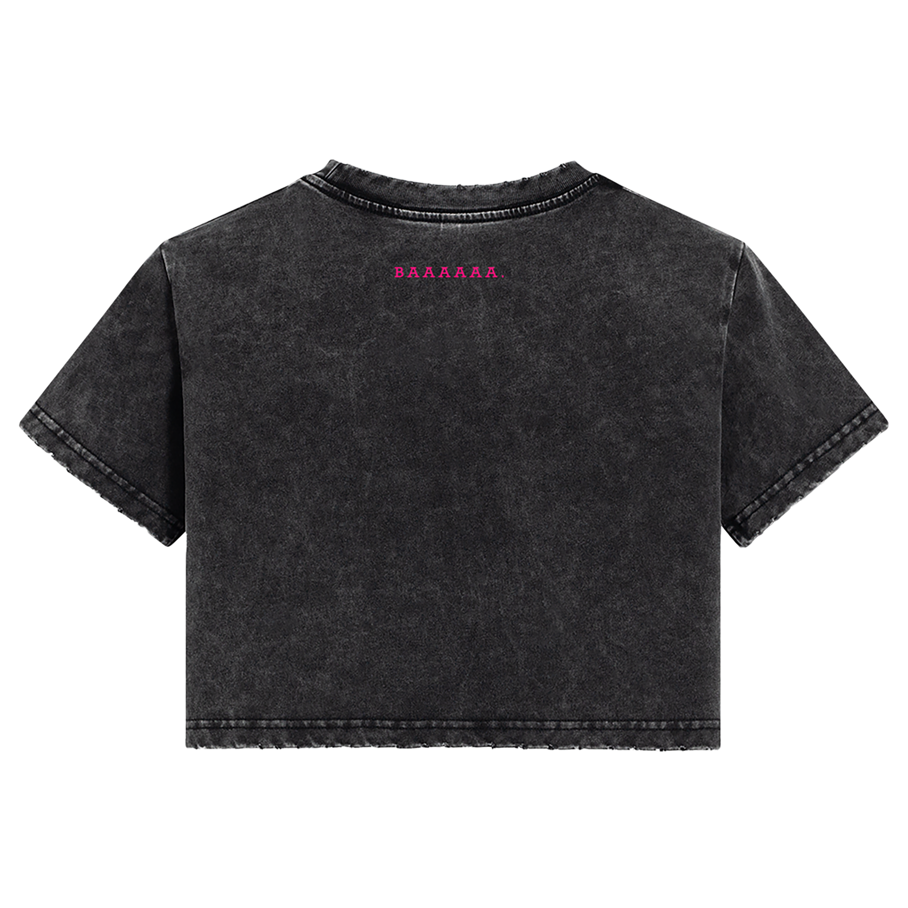 MUTTON Distressed Snow Wash Crop Tee