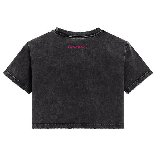 MUTTON Distressed Snow Wash Crop Tee