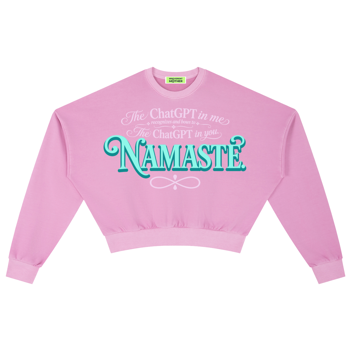 Namaste, Robot Overlords - Vintage Washed Cropped Sweatshirt
