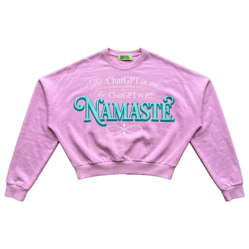 Namaste, Robot Overlords - Vintage Washed Cropped Sweatshirt