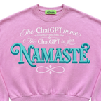 Namaste, Robot Overlords - Vintage Washed Cropped Sweatshirt