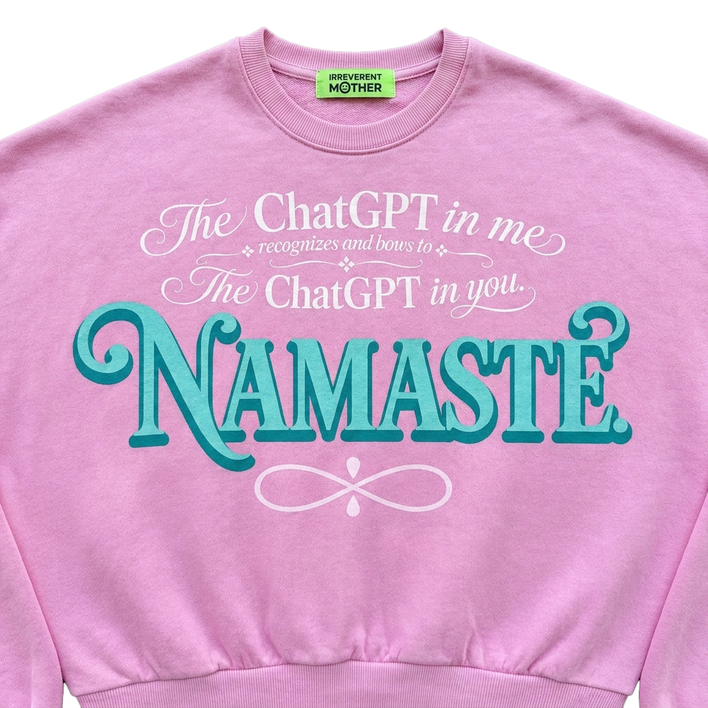 Namaste, Robot Overlords - Vintage Washed Cropped Sweatshirt