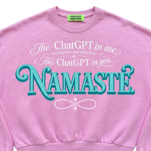 Namaste, Robot Overlords - Vintage Washed Cropped Sweatshirt