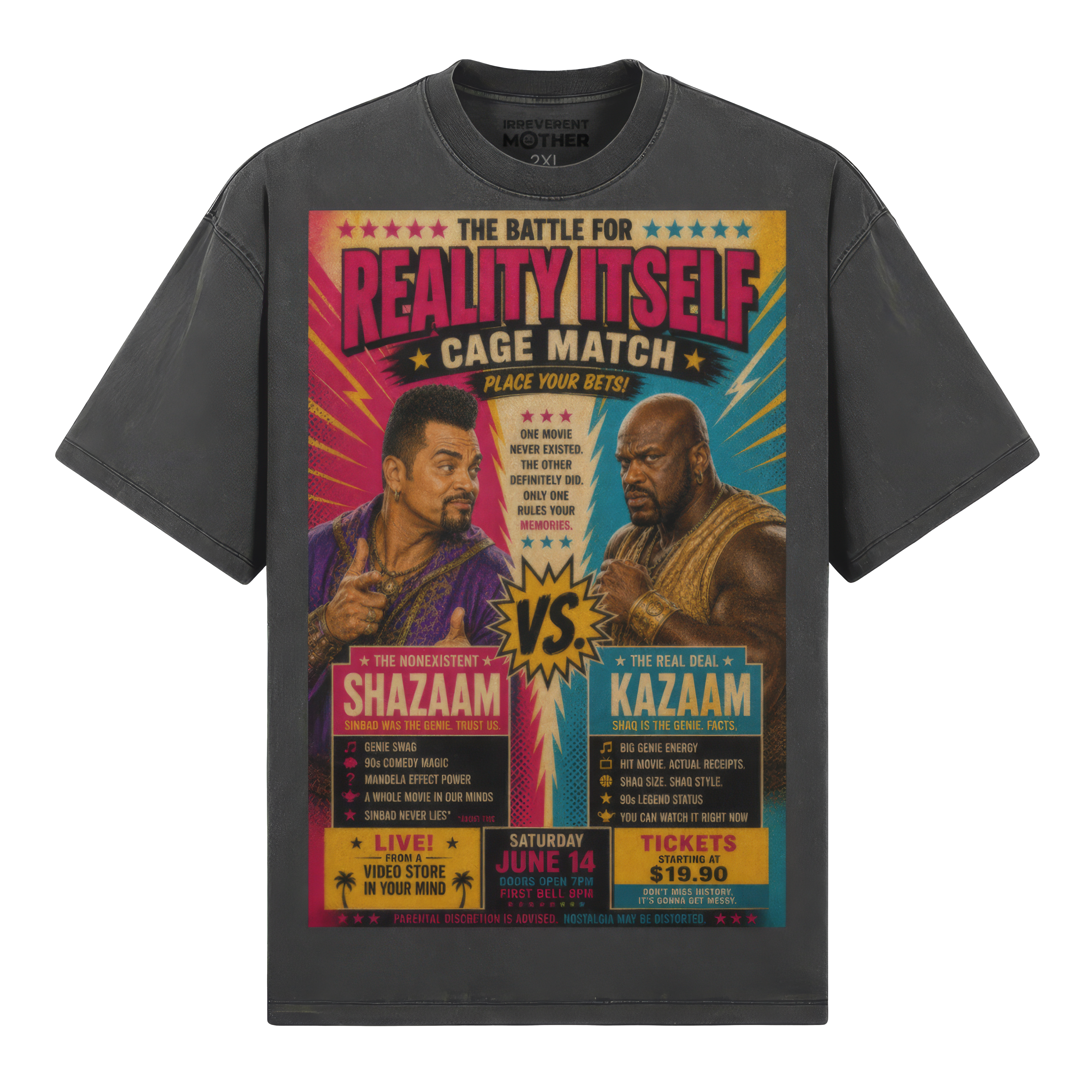Reality Itself Cage Match Oversized Unisex Tee