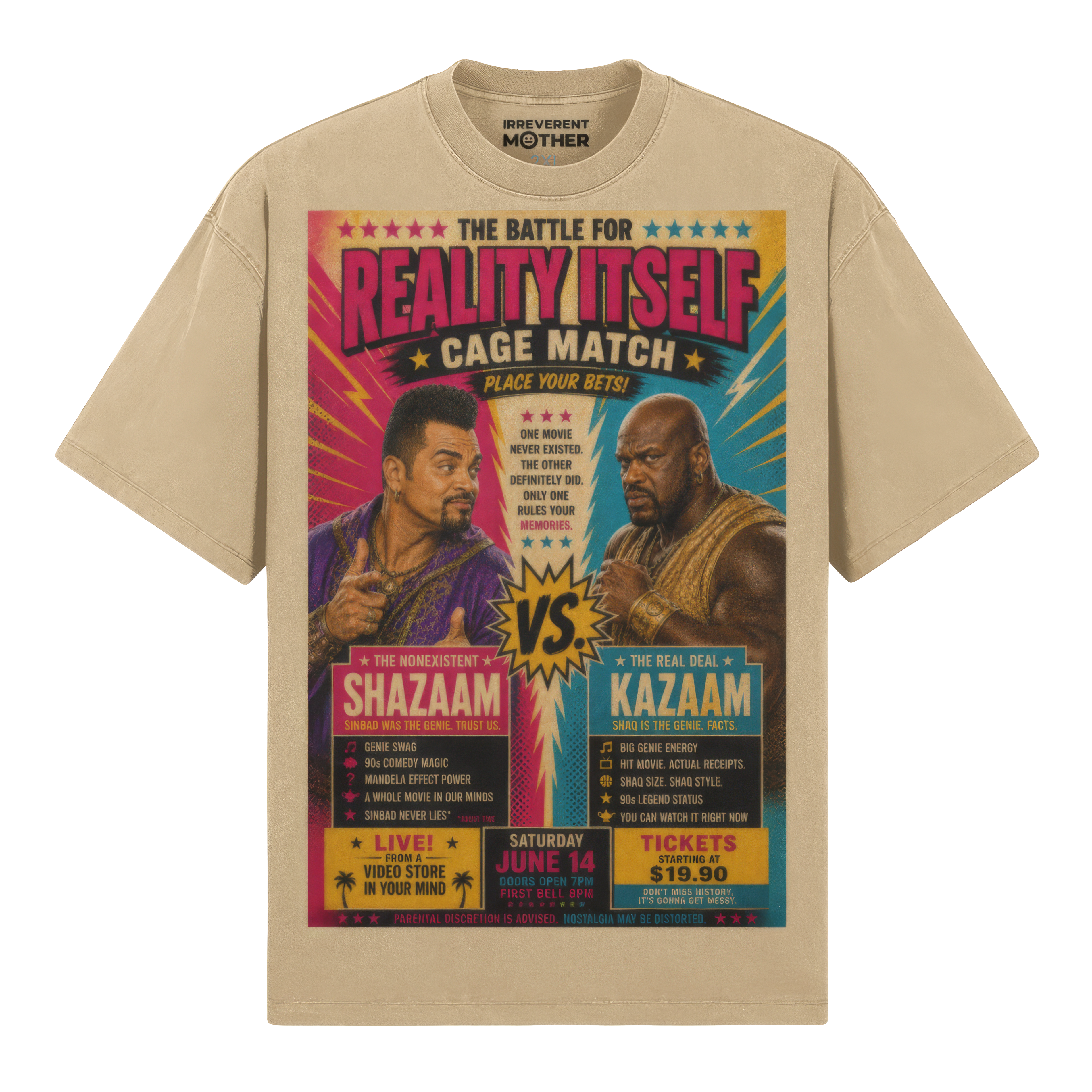 Reality Itself Cage Match Oversized Unisex Tee