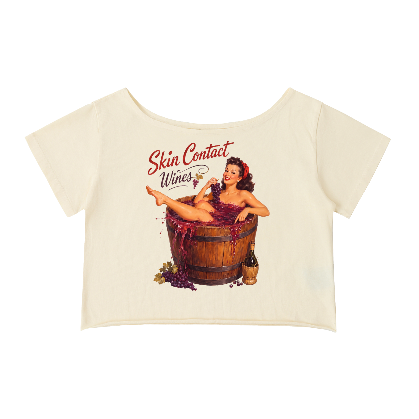 Skin Contact Wines Pinup Cotton Tee