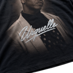 Stefan Urquelle Bootleg Rap Tee Metallic Text Unisex Faded Raw Hem T-shirt