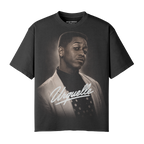 Stefan Urquelle Bootleg Rap Tee Metallic Text Unisex Faded Raw Hem T-shirt