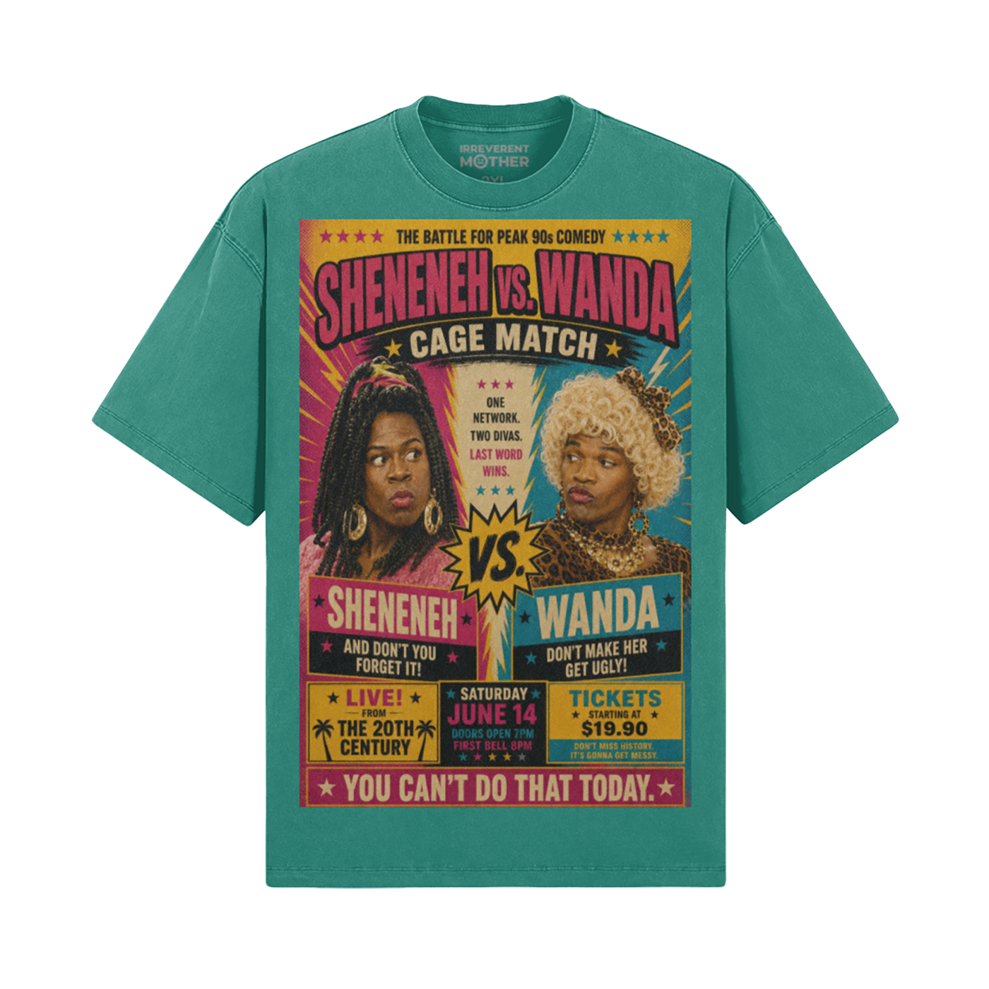 Peak 90s Cage Match Oversized Unisex Tee