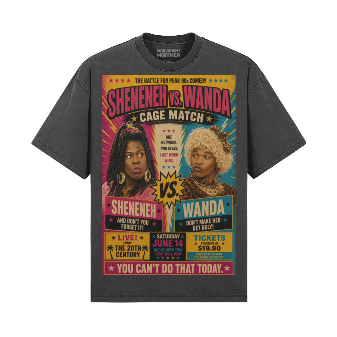 Peak 90s Cage Match Oversized Unisex Tee