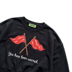 Red Flags Warning Women's Boxy Cropped Crewneck Sweatshirt