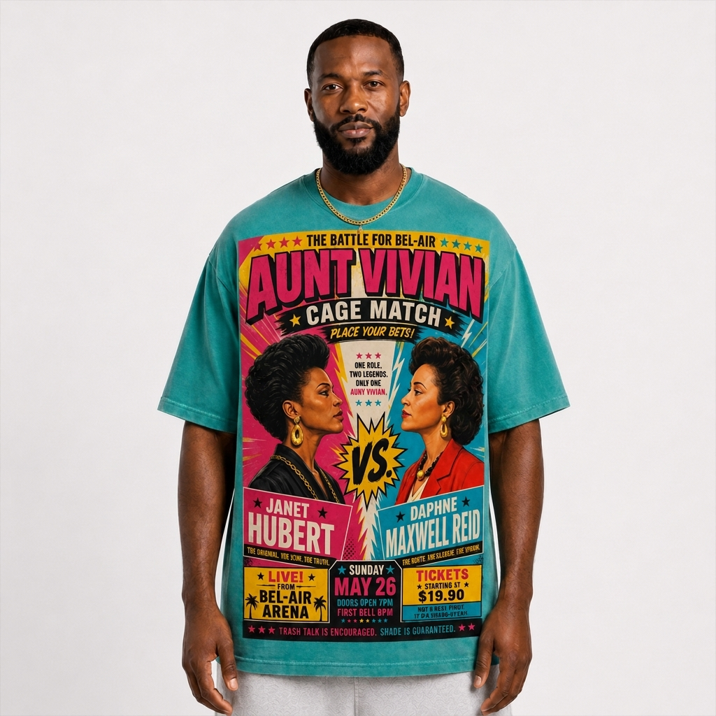 Aunt Vivian Cage Match Oversized Unisex Tee